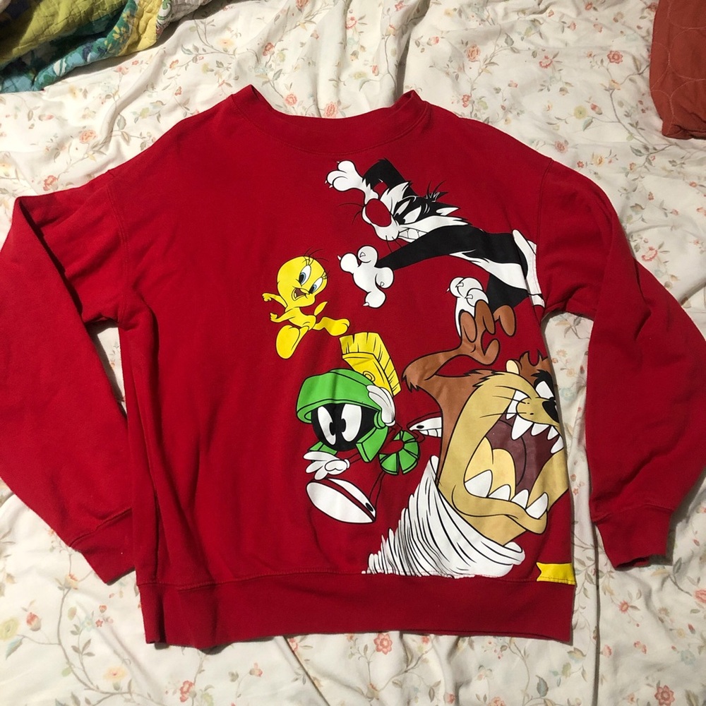 Looney Tunes red crewneck sweatshirt